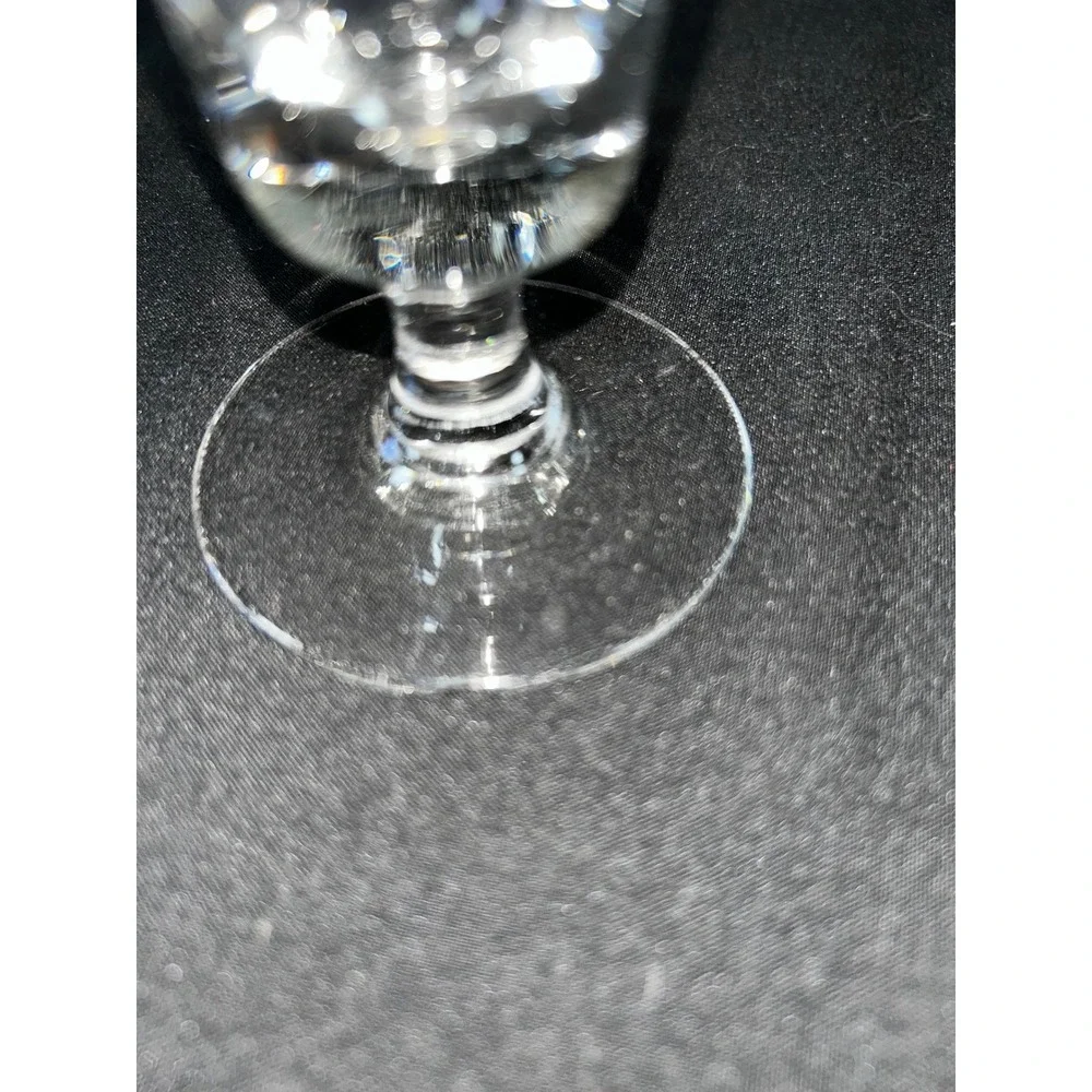 Set of 6 Vintage Bamboo Etched Footed‎ Glasses Champagne Flutes Tall Pilsner MCM